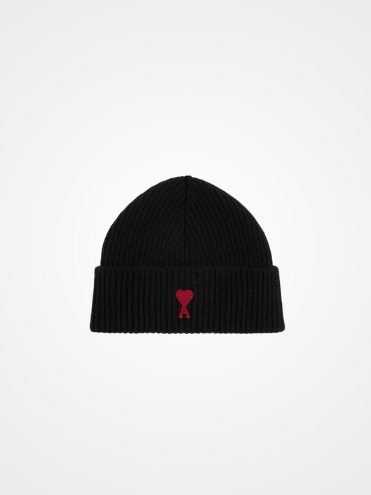 Black Wool Ami de Coeur Beanie