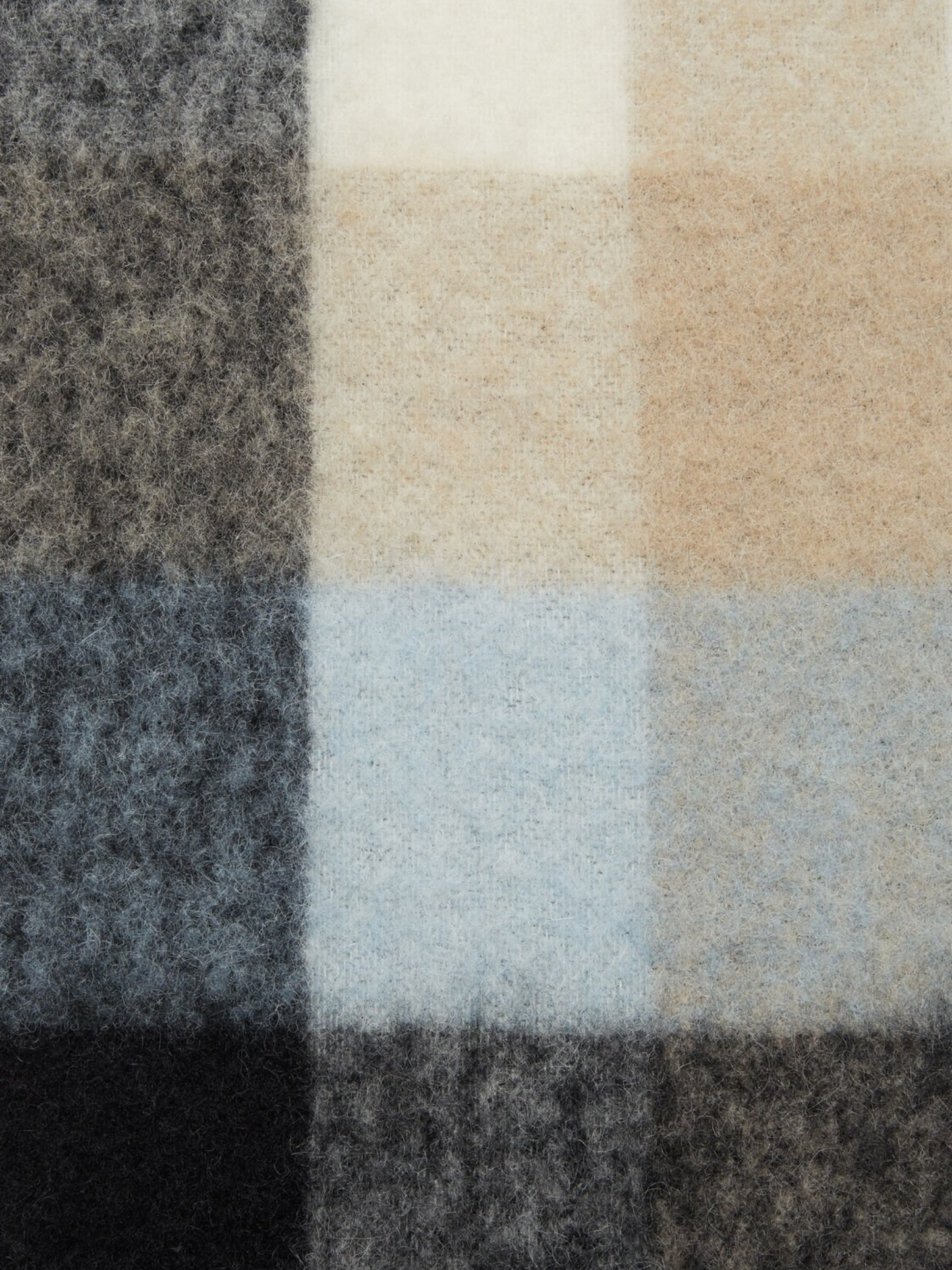 Mohair checked scarf