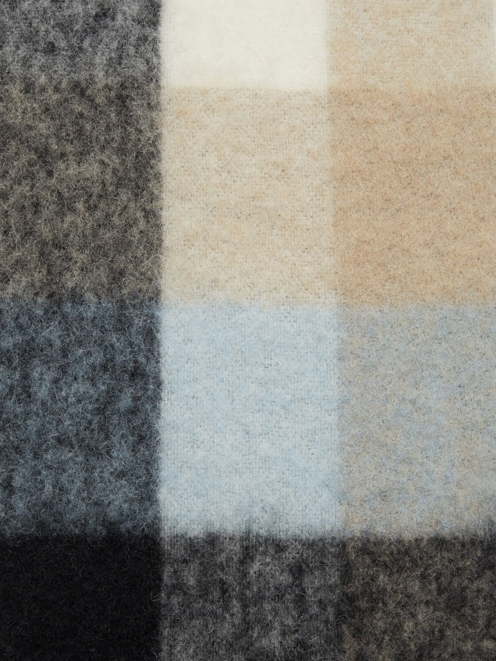 Mohair checked scarf