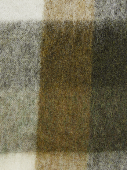 Mohair checked scarf