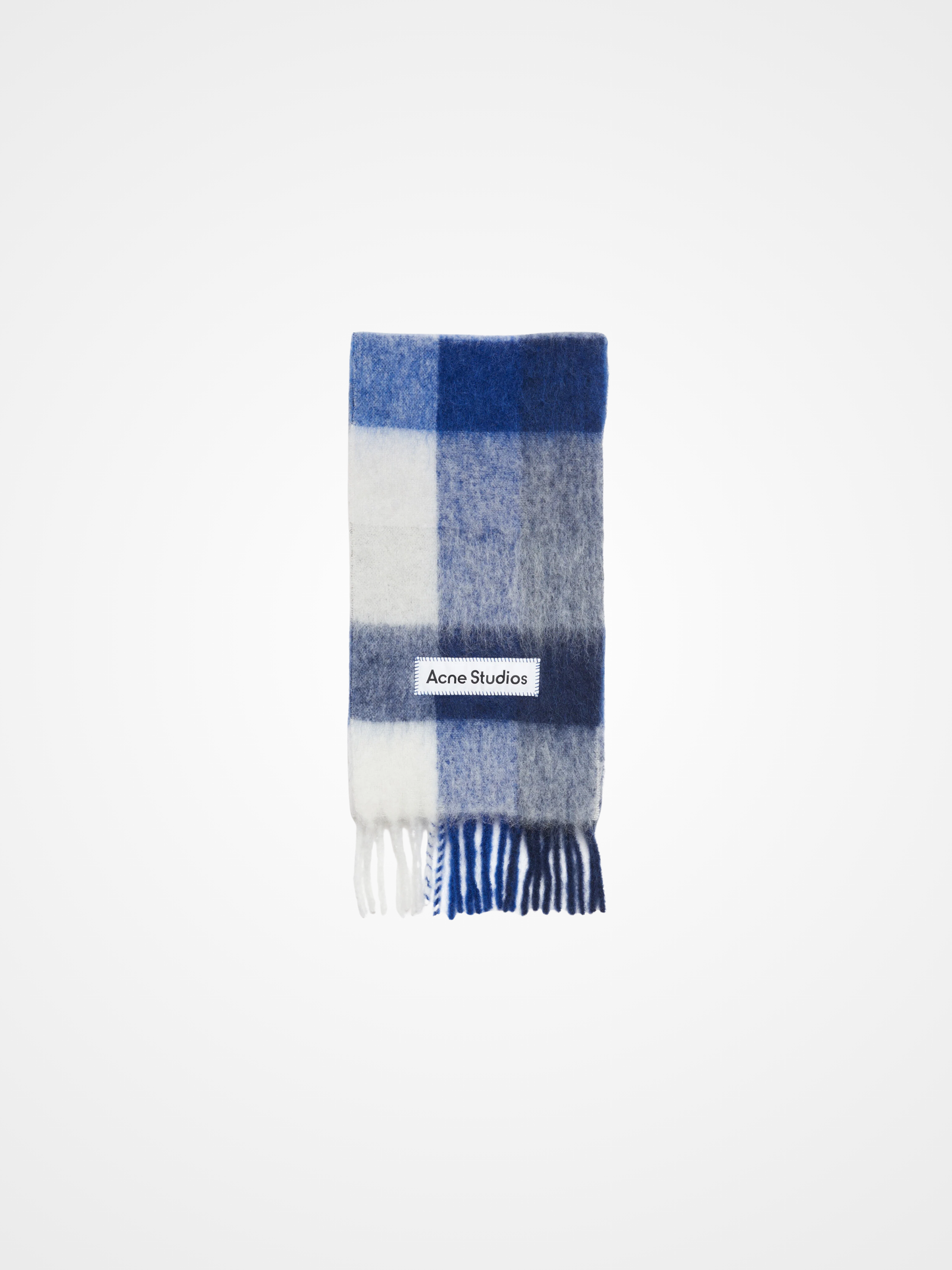 Mohair checked scarf