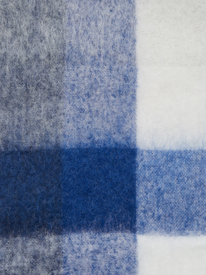Mohair checked scarf