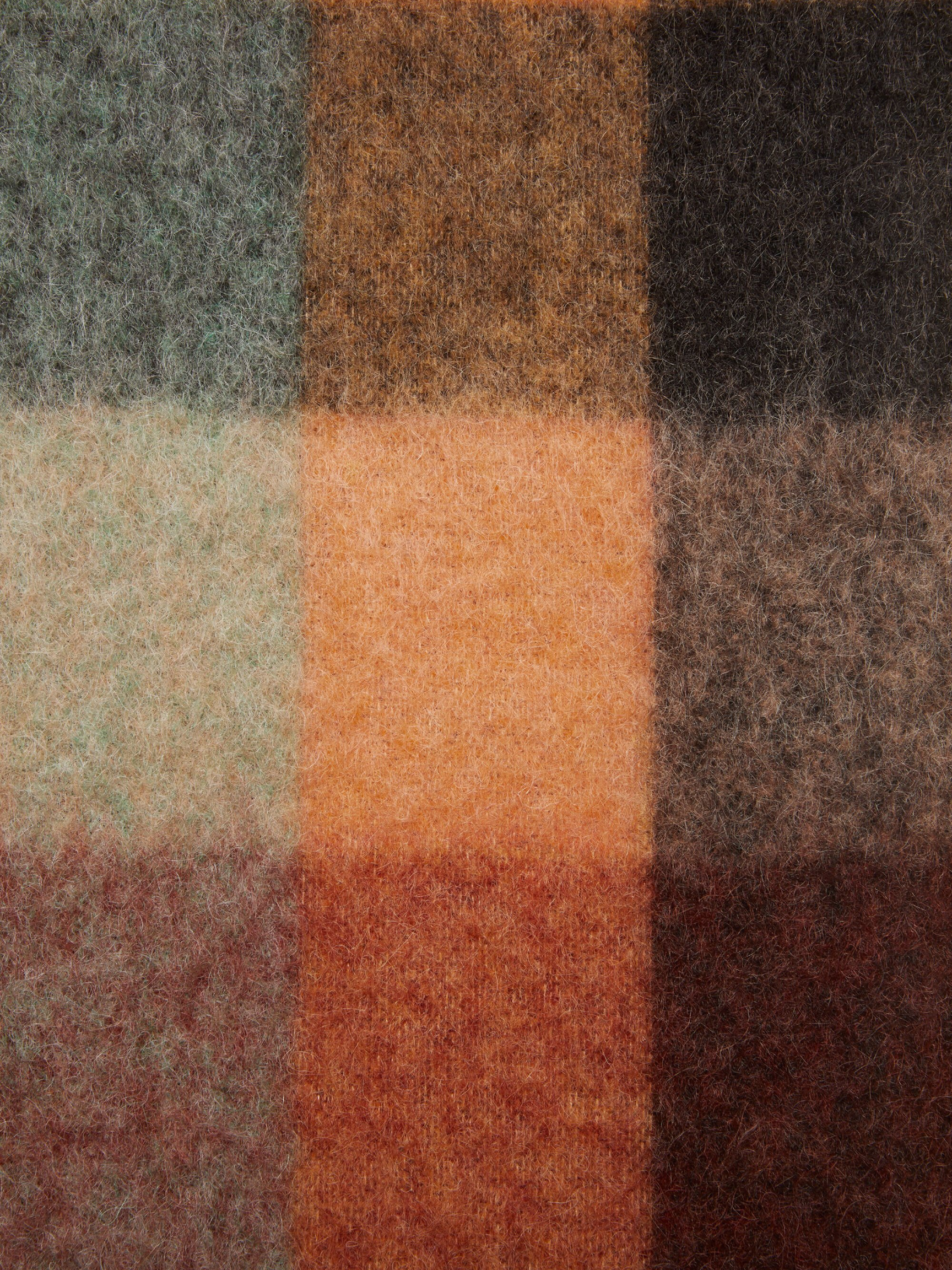 Mohair checked scarf