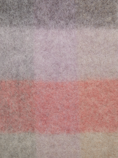 Mohair checked scarf