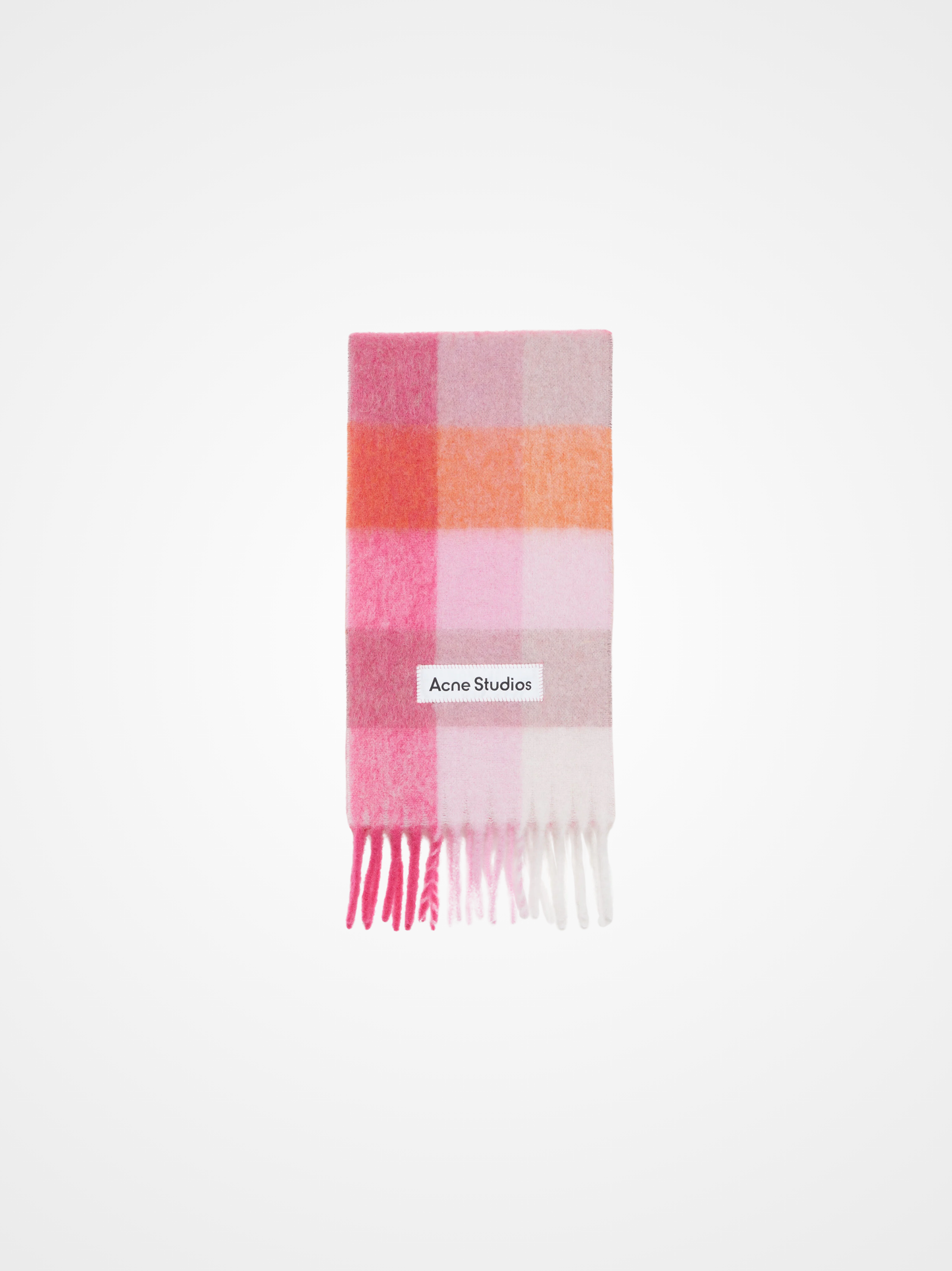 Mohair checked scarf