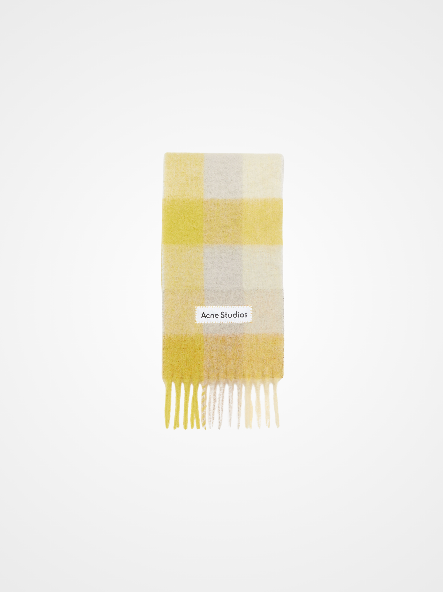Mohair checked scarf