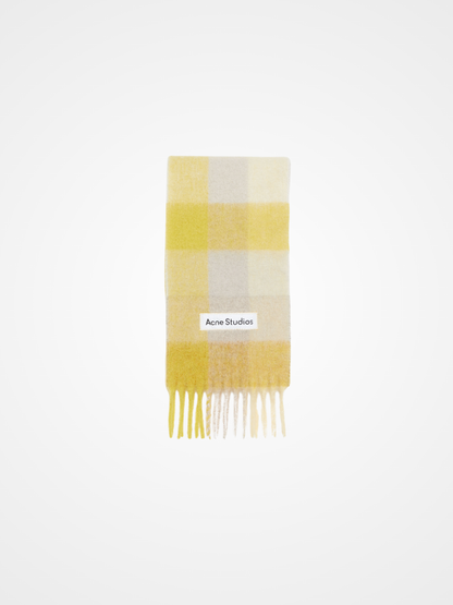 Mohair checked scarf