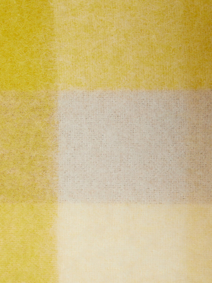 Mohair checked scarf